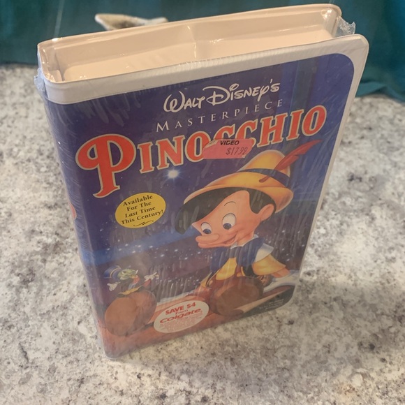 Disney Pinocchio VHS Masterpiece Edition 1993 Clamshell Factory Sealed - Picture 5 of 6